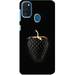 Чохол з зображенням смачної їжі для Samsung Galaxy A21s (Чорна полуниця)
