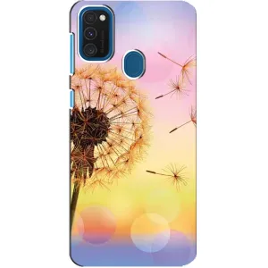 Силіконовий Чохол з кульбабками на Samsung Galaxy A21s (Квітка-кульбаба)