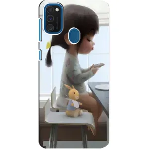 Дівчачий Чохол для Samsung Galaxy A21s (ДІвчина з іграшкою)