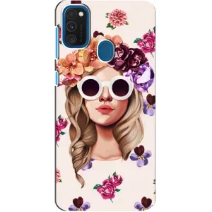 Чехол с картинкой Модные Девчонки Samsung Galaxy A21s (Девушка в очках)