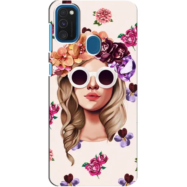 Чехол с рисунком «Девушка в очках» для Samsung Galaxy A21s