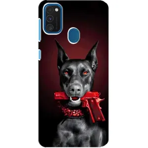 Чехол ДОБЕРМАН для Samsung Galaxy A21s (Доберман злой)