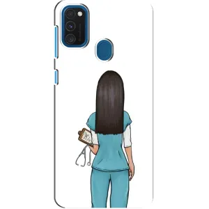 Силиконовый бампер (Работники) на Samsung Galaxy A21s (Доктор)