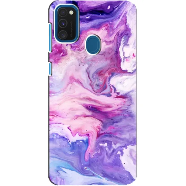 Чехол с рисунком «Фиолетовый мрамор» для Samsung Galaxy A21s