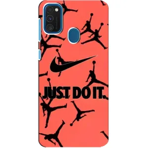Силиконовый Чехол Nike Air Jordan на Самсунг Галакси А21с (Just Do It)