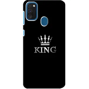 Чехол (Корона на чёрном фоне) для Самсунг Галакси А21с (KING)