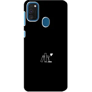 Чехол с картинками на черном фоне для Samsung Galaxy A21s (Книжки)