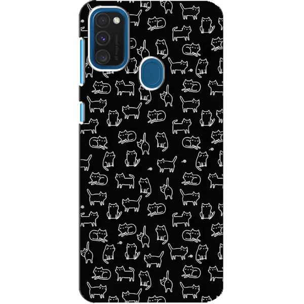 Чехол с рисунком «Котики на черном» для Samsung Galaxy A21s Чехол с рисунком «Котики на черном» для Samsung Galaxy A21s