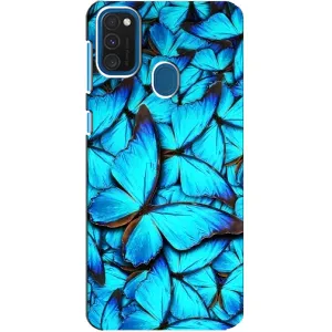Силиконовый бампер с картинкой животных для Samsung Galaxy A21s (Крылья бабочек)