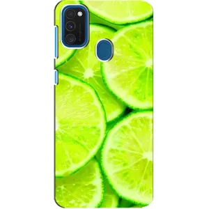 Чохол з зображенням смачної їжі для Samsung Galaxy A21s (Лайм)
