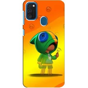 Чохол Бравл Старс для Samsung Galaxy A21s (LEON в кофті)