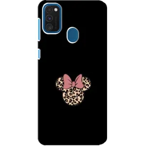 Чехол с леопардовым принтом на Samsung Galaxy A21s (Леопардовая Минни)
