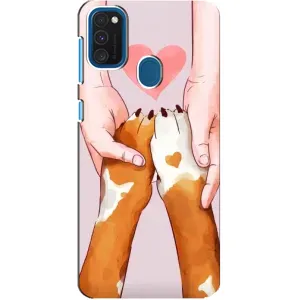Чехол (ТПУ) Милые собачки для Samsung Galaxy A21s (Любовь к собакам)