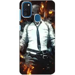 Силиконовый чехол с картинкой "Герой Pubg" на Samsung Galaxy A21s (Man Пубг)