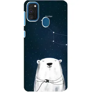 Силиконовый бампер с картинкой животных для Samsung Galaxy A21s (Медведица)