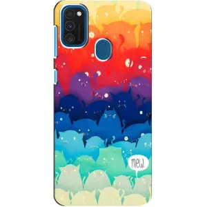 Силиконовый чехол с котиком для Samsung Galaxy A21s (Mew)