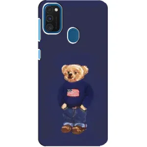 Чехлы Мишка Тедди для Самсунг Галакси А21с (Мишка USA)