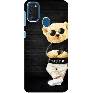 Чехлы Мишка Тедди для Самсунг Галакси А21с (Мишка в очках)