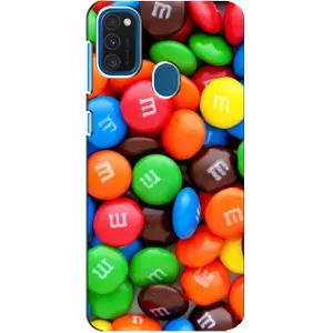 Чохол з зображенням смачної їжі для Samsung Galaxy A21s (Різнокольорові M&M'S)
