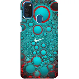 Силиконовый Чехол на Samsung Galaxy A21s с картинкой Nike (Найк зеленый)