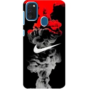 Силиконовый Чехол на Samsung Galaxy A21s с картинкой Nike (Nike дым)