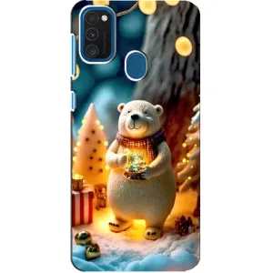 Чехлы на Новый Год Samsung Galaxy A21s (Новогодний ведмеженок)
