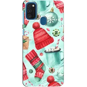 Чехол Санта Клаус для Samsung Galaxy A21s (Одежда)
