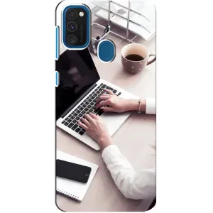 Силиконовый бампер (Работники) на Samsung Galaxy A21s (Офисный работник)
