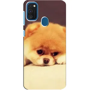 Чехол (ТПУ) Милые собачки для Samsung Galaxy A21s (Померанский шпиц)