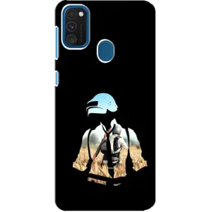 Силиконовый чехол с картинкой "Герой Pubg" на Samsung Galaxy A21s (Пубг мен)