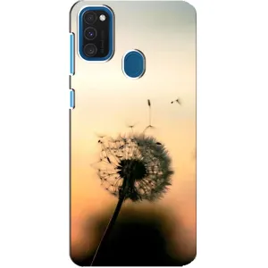 Силіконовий Чохол з кульбабками на Samsung Galaxy A21s (Роздмухана кульбабка)