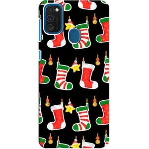 Силиконовый бампер на рождество для Samsung Galaxy A21s (Рождественские подарки)