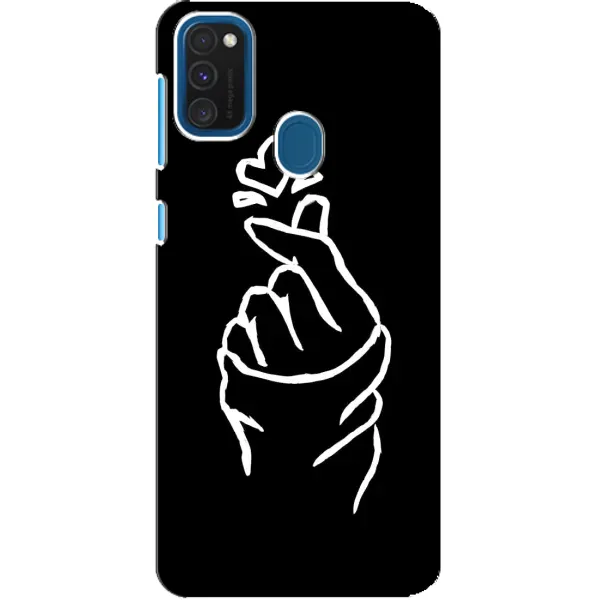 Чехол с рисунком «Сердце на черном» для Samsung Galaxy A21s Чехол с рисунком «Сердце на черном» для Samsung Galaxy A21s