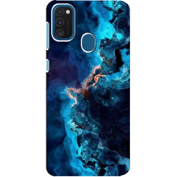 Чехол с рисунком «Синий мрамор» для Samsung Galaxy A21s