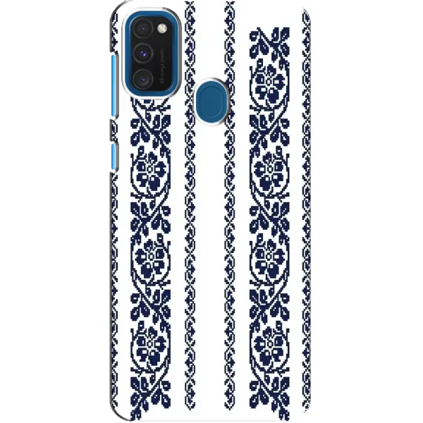 Чехол с рисунком «Синяя вышиванка» для Samsung Galaxy A21s Чехол с рисунком «Синяя вышиванка» для Samsung Galaxy A21s