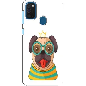 Бампер для Samsung Galaxy A21s с картинкой "Песики" (Собака Король)