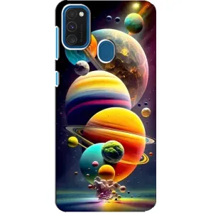 Чохол (ТПУ) з планетами на Samsung Galaxy A21s (Сонячна система)
