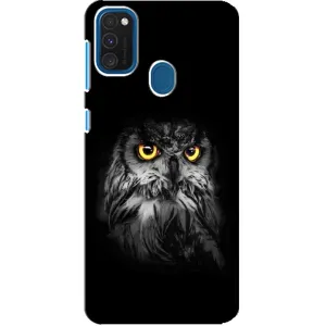 Чохли з принтом СОВИ для Samsung Galaxy A21s (Сова на чорному)