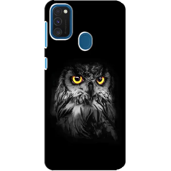 Чехол с рисунком «Сова на чёрном» для Samsung Galaxy A21s Чехол с рисунком «Сова на чёрном» для Samsung Galaxy A21s