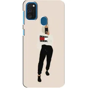 Силиконовый Чехол на Samsung Galaxy A21s с картинкой Стильных Девушек (Стильная)