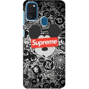 Чохол з Брендами одягу на Самсунг Галаксі А21с (Supreme Маус)