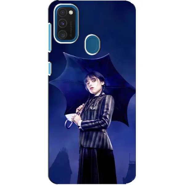 Чехол с рисунком «Уэнсдей с зонтом» для Samsung Galaxy A21s Чехол с рисунком «Уэнсдей с зонтом» для Samsung Galaxy A21s