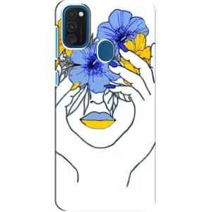 Чохол на Samsung Galaxy A21s (Український дизайн) (Українка на всю голову)