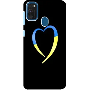Силиконовый Чехол на Samsung Galaxy A21s (Я-Украина) (Украинское сердце)