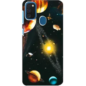 Чохол (ТПУ) з планетами на Samsung Galaxy A21s (Вид з космосу)
