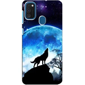 Чохол з Вовком на Samsung Galaxy A21s (Виє на місяць)