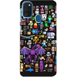 Чохол майнкрафт для Samsung Galaxy A21s (Усі персонажі)