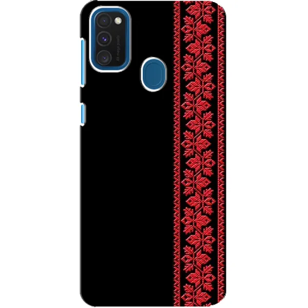 Чехол с рисунком «Вышиванка на черном» для Samsung Galaxy A21s Чехол с рисунком «Вышиванка на черном» для Samsung Galaxy A21s