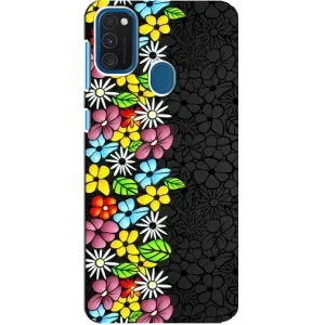 Чохол з Квітами для Samsung Galaxy A21s (Яскраві квіти)