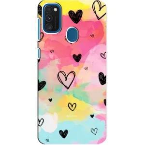 Чохли з тематикою "Маленькі Сердчеки" на Samsung Galaxy A21s (Яскраві серця)
